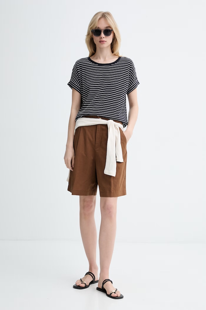 Marc O'Polo t-shirt γυναικείο βαμβακερό 5000008184 σκούρο μπλε SS26