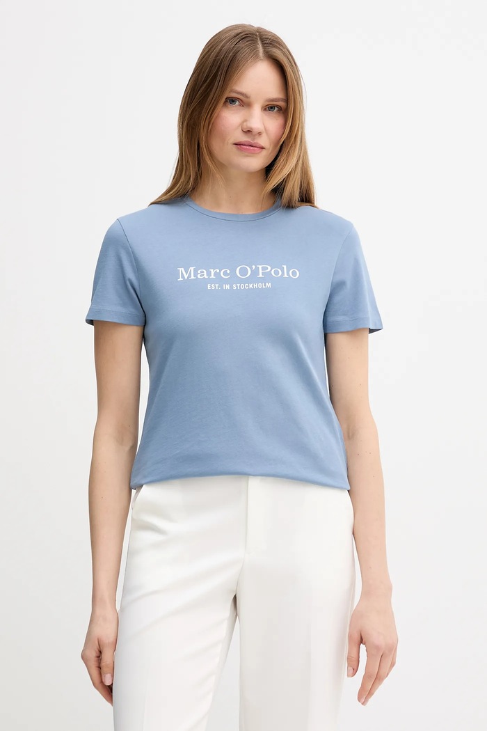 Marc O'Polo tricou din bumbac print albastru 5000013298