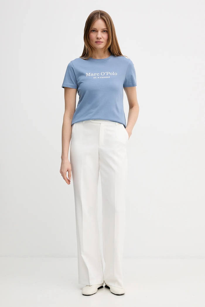 Marc O'Polo tricou din bumbac 5000013298 albastru SS26