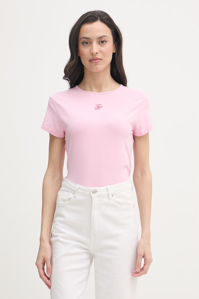 Tommy Hilfiger тениска дамска SUMMER розов WW0WW48710