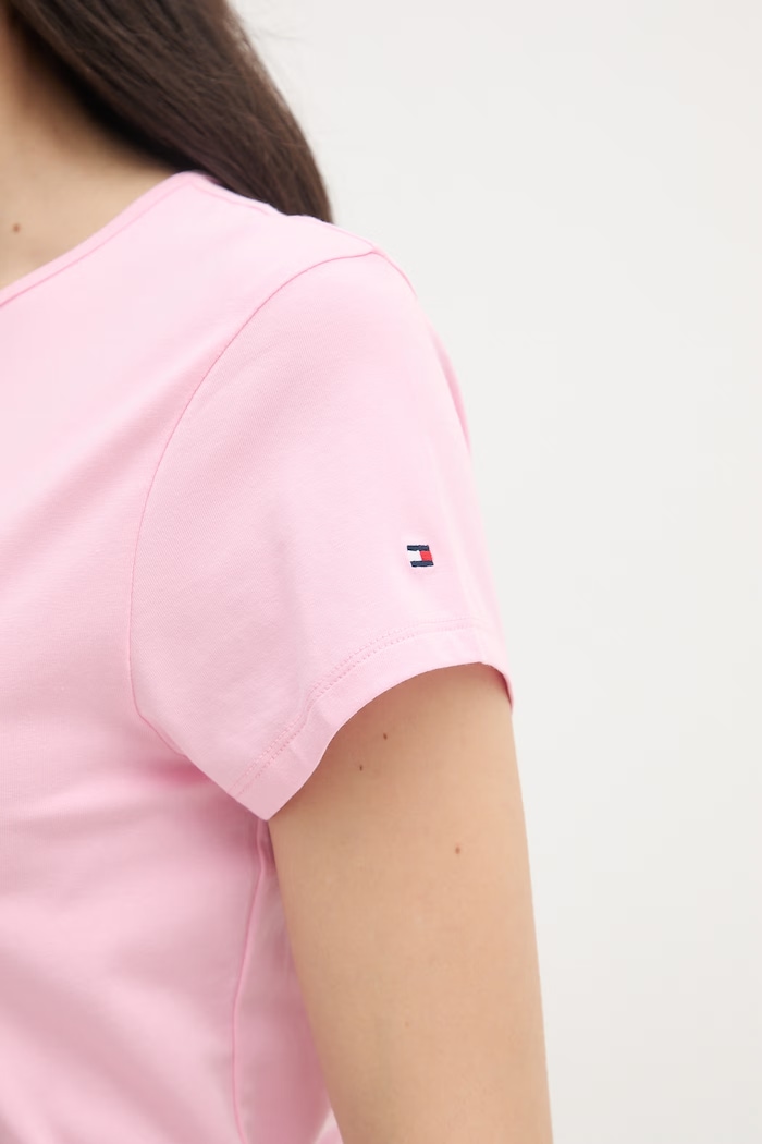 Tommy Hilfiger тениска дамска SUMMER WW0WW48710 розов