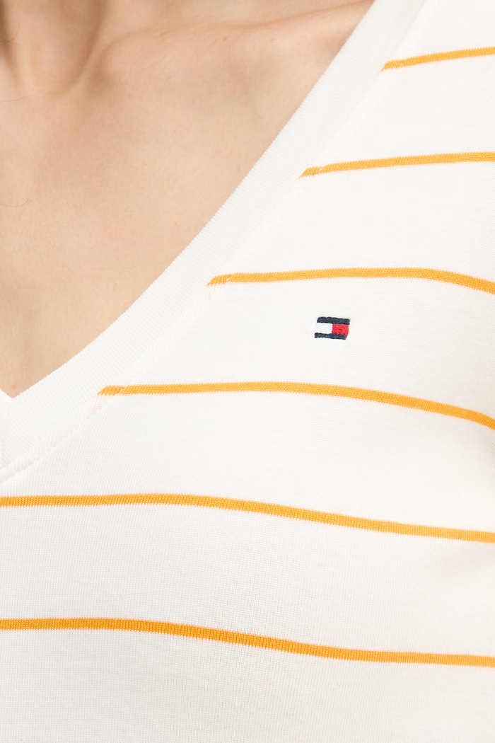 Tommy Hilfiger t-shirt γυναικείο βαμβακερό WW0WW40584. μπεζ