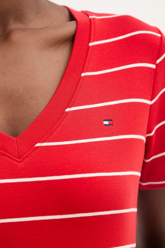 Tommy Hilfiger tričko dámske bavlnené WW0WW40584. červená