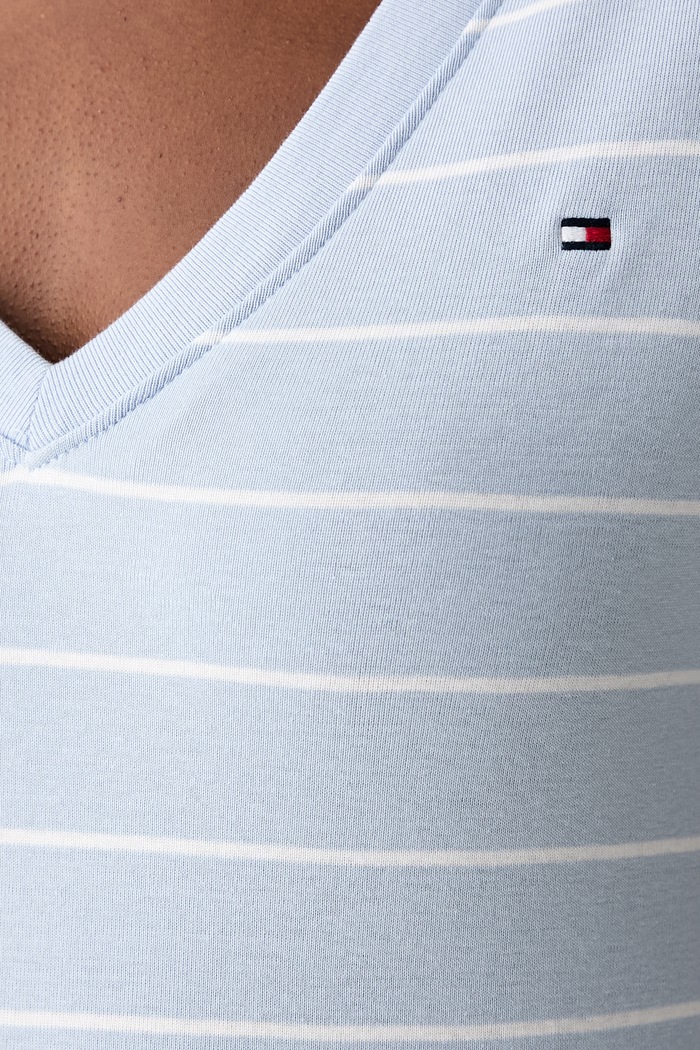 Tommy Hilfiger T-shirt damski bawełniany WW0WW40584. niebieski