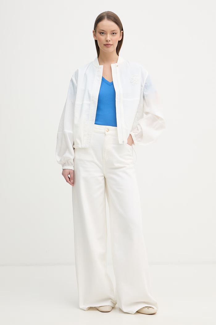 Tommy Hilfiger tričko dámske bavlnené WW0WW40584. modrá SS26
