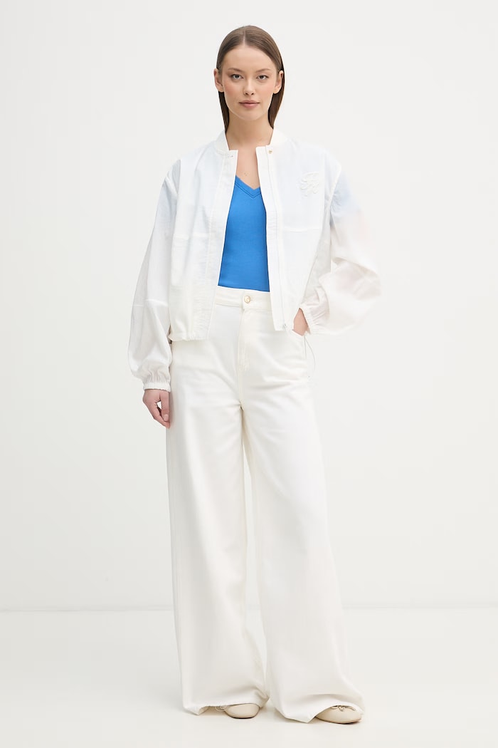 Tommy Hilfiger tričko dámske bavlnené WW0WW40584. modrá SS26