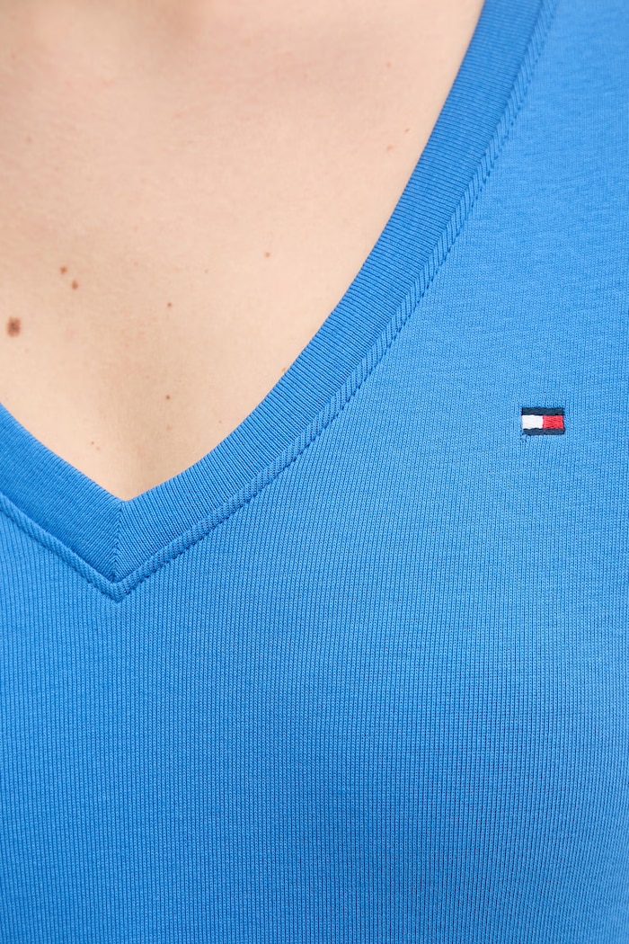 Tommy Hilfiger tričko dámske bavlnené WW0WW40584. modrá