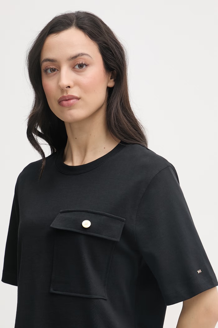 Tommy Hilfiger tričko dámske bavlnené čierna WW0WW49249