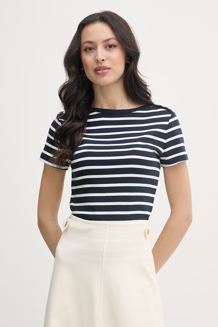 Tommy Hilfiger tricou pentru femei, din bumbac bleumarin WW0WW49250