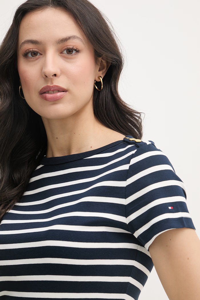 Tommy Hilfiger tricou pentru femei, din bumbac bleumarin WW0WW49250