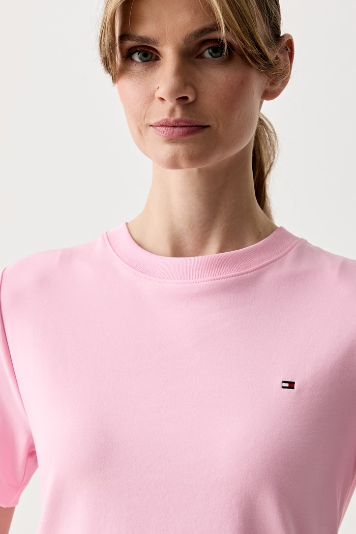 Tommy Hilfiger tričko dámské bavlněné růžová WW0WW49646