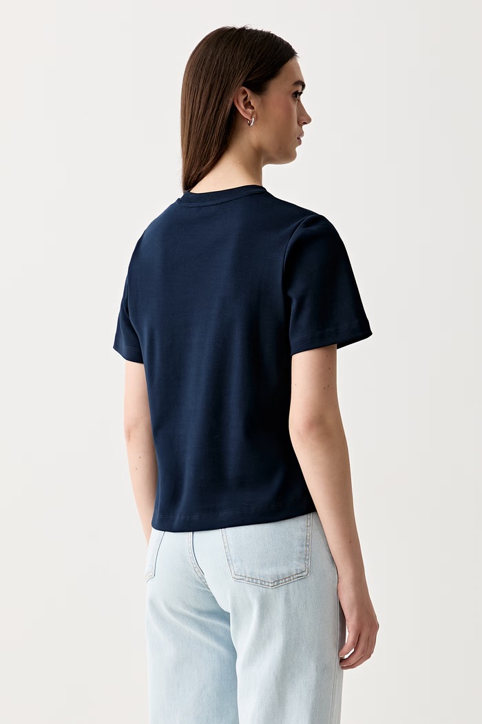 Oblečenie Tommy Hilfiger tričko dámske bavlnené WW0WW49646 tmavomodrá