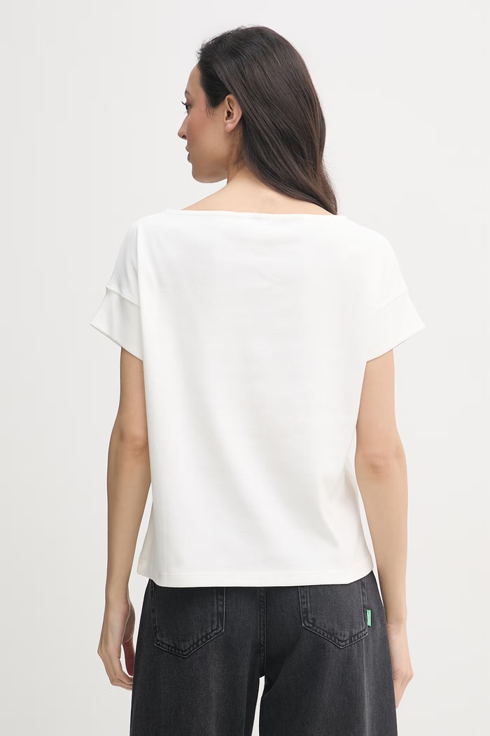 Odzież Tommy Hilfiger t-shirt damski bawełniany WW0WW49723 beżowy