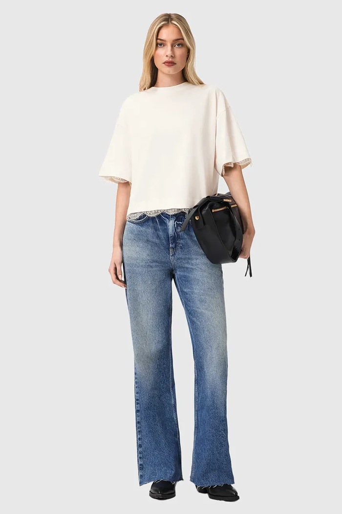 Oblečenie AllSaints dámske tričko NIA W025JD biela