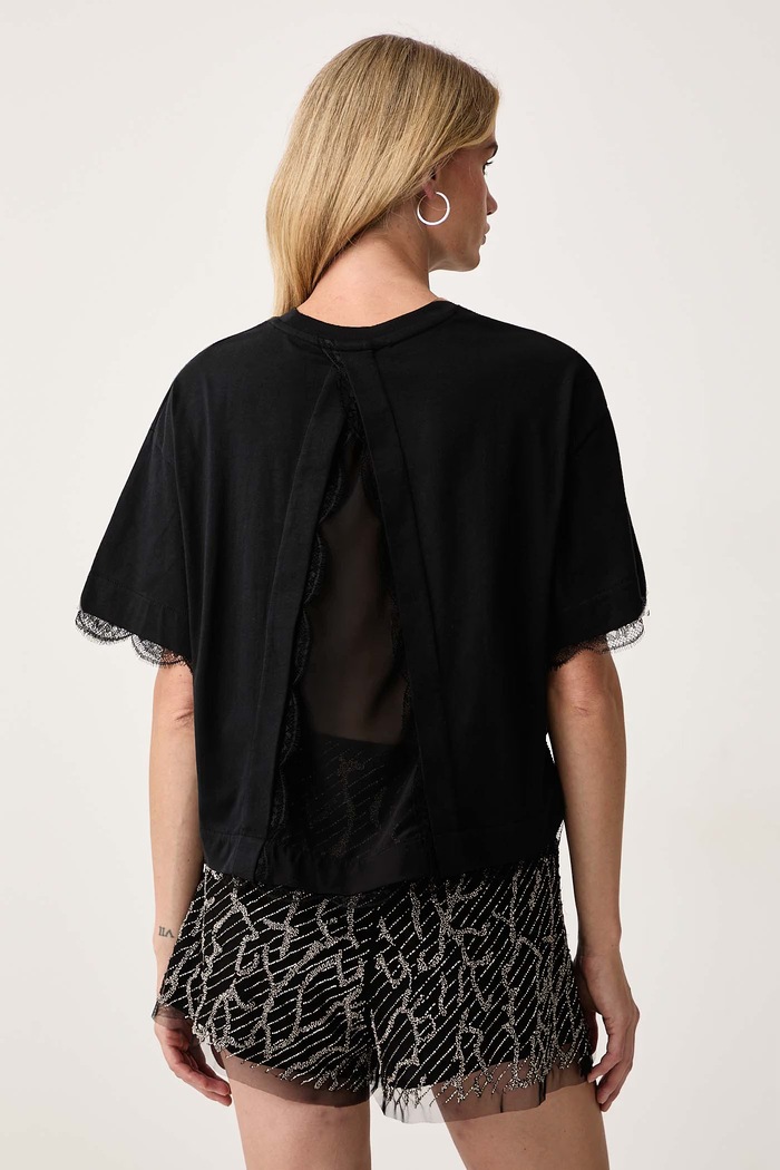 Odzież AllSaints T-shirt damski NIA W025JD czarny