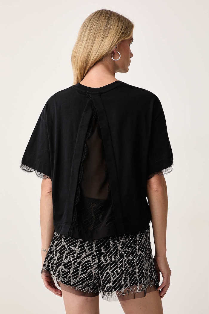Odzież AllSaints T-shirt damski NIA W025JD czarny