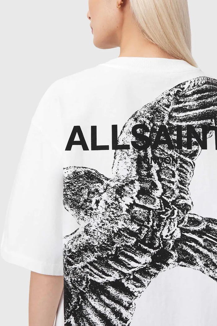 AllSaints tricou din bumbac SWOOP W041JE alb