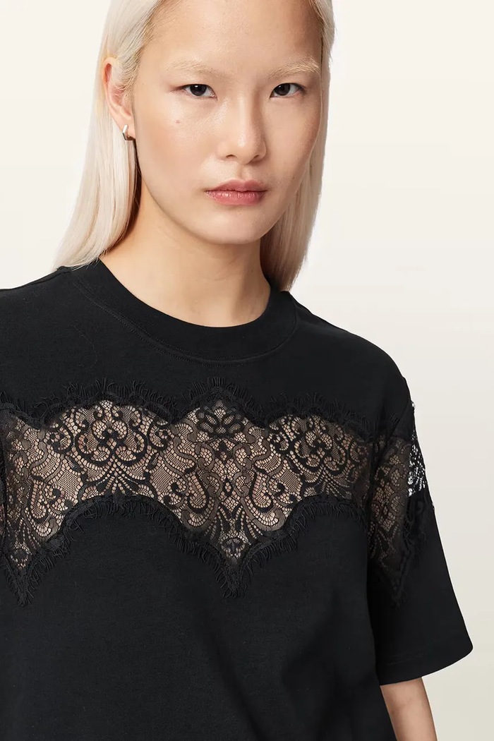 AllSaints dámske tričko LISA čierna W071JE