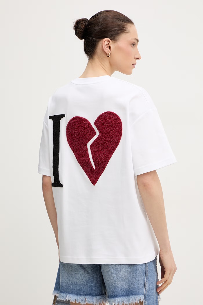 AllSaints tricou din bumbac LOVER print alb W082JE