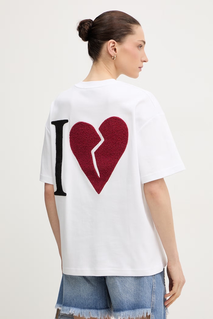 AllSaints tricou din bumbac LOVER print alb W082JE