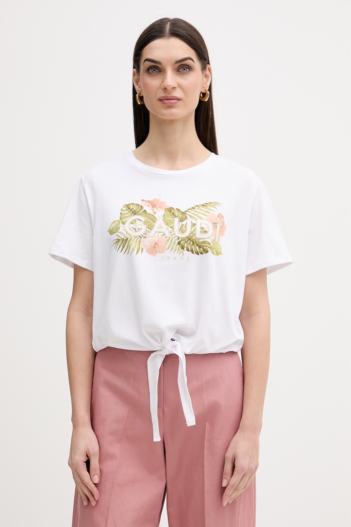 Gaudi t-shirt elasztánnal fehér 611BD64052