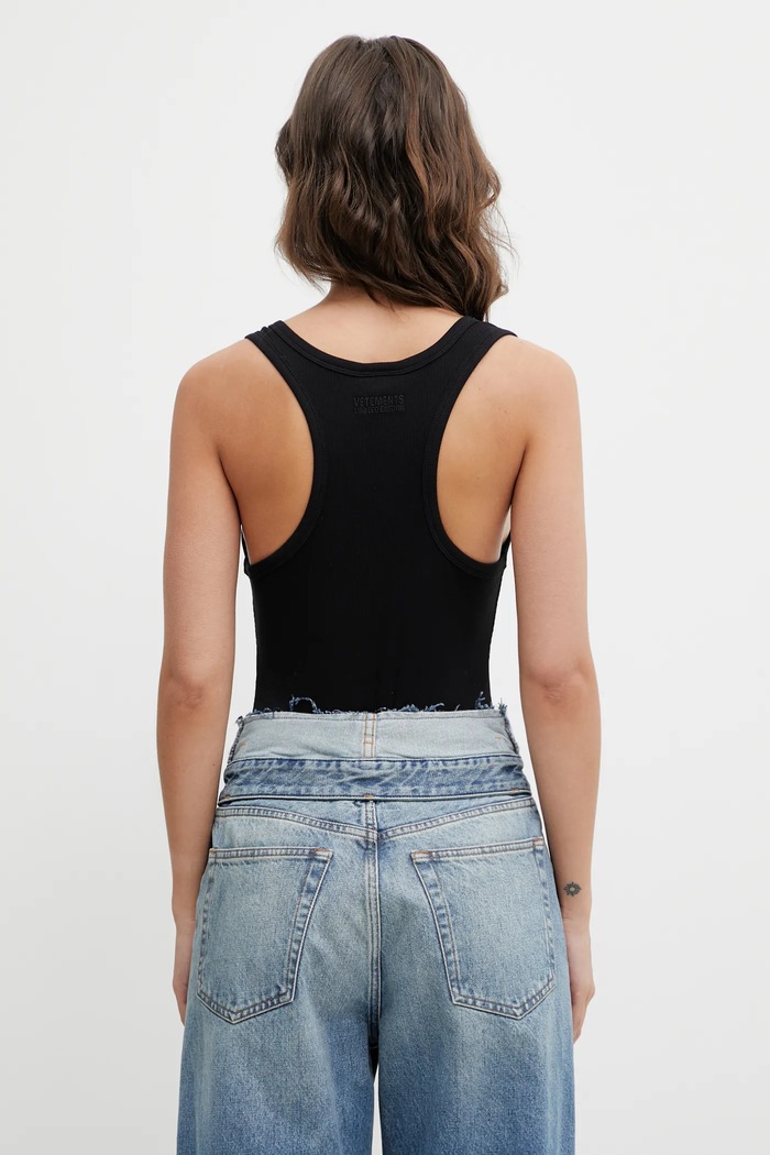 Odzież VETEMENTS body Biker Cross Logo WE76BD536B czarny