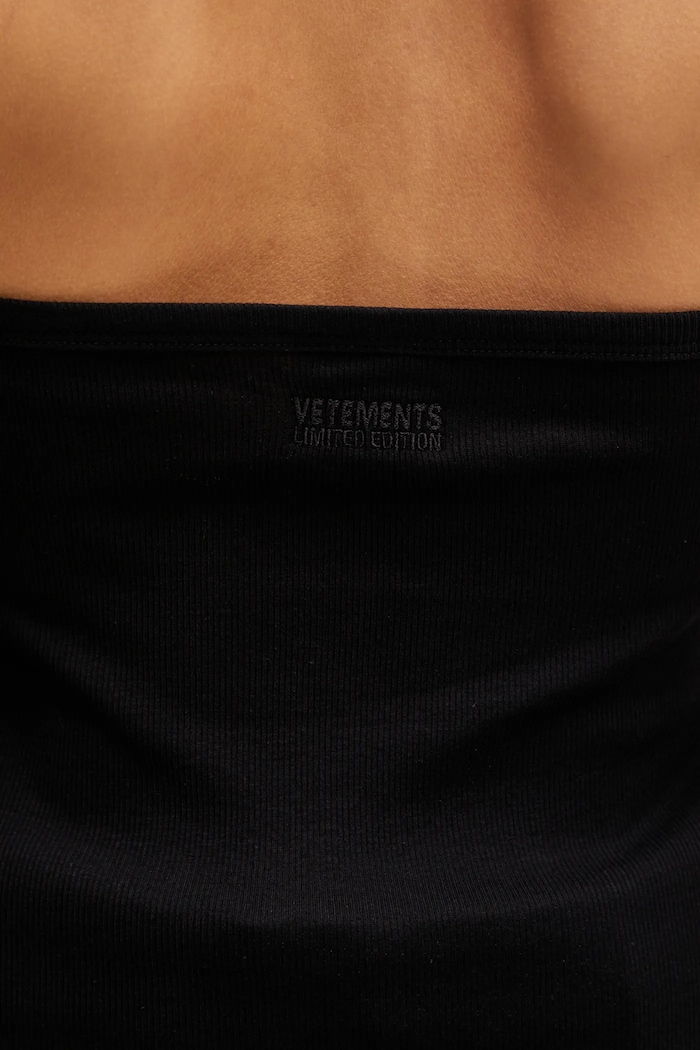 VETEMENTS top Halter czarny WE76TT566B