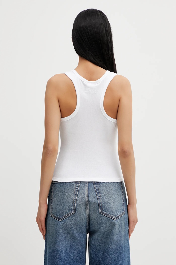 Odzież VETEMENTS top Crystal Biker Cross WE76TT534W biały