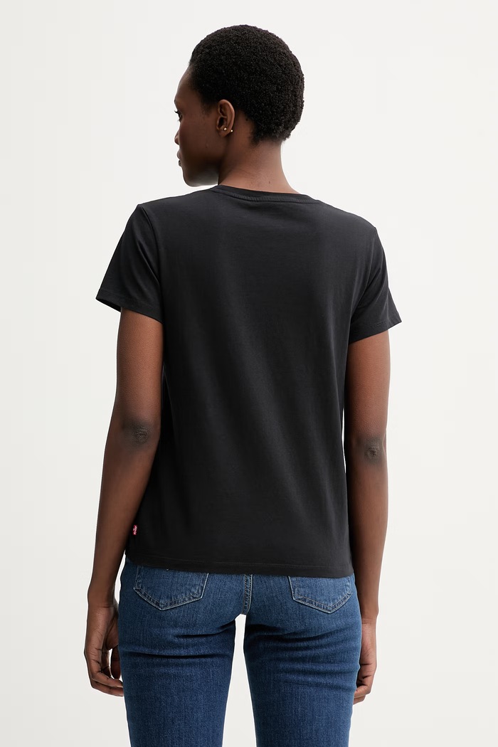 Oblečenie Bavlnené tričko Levi's LS THE PERFECT TEE CACTUS FLOWER A2086.0443 čierna