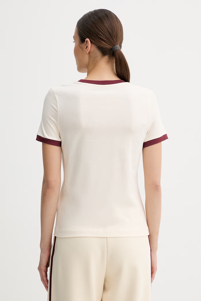 Дрехи Guess тениска женска памучна GRETA V6GI05.K2966 бежов