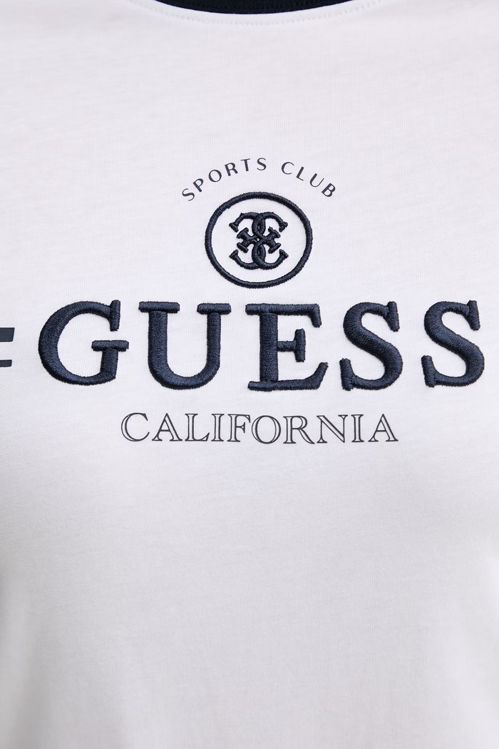 Guess Τοπ t-shirt γυναικείο βαμβακερό MILA V6GI08.K2975 λευκό