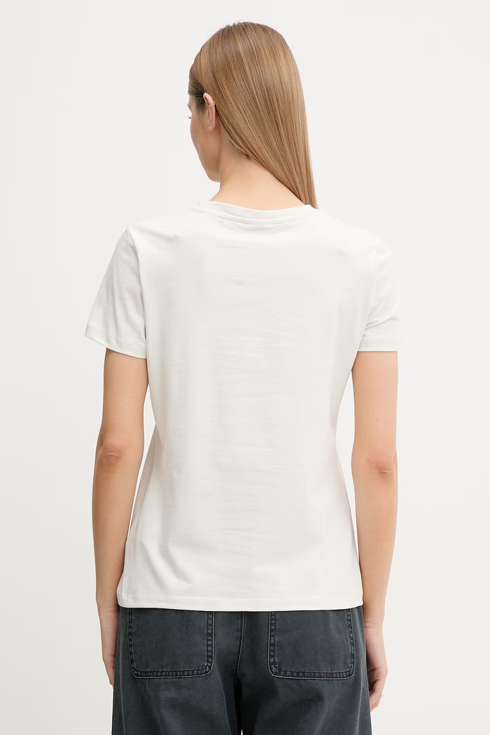 Îmbrăcăminte Guess tricou pentru femei, din bumbac cu elastan ROMY V6GI12.K3325 bej