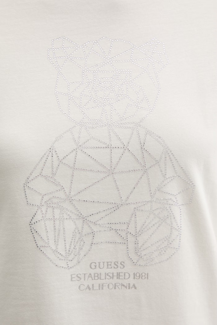Guess tricou pentru femei, din bumbac cu elastan ROMY V6GI12.K3325 bej
