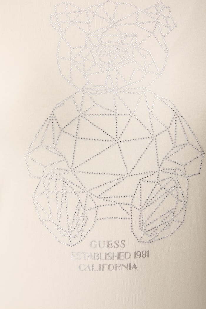 Guess t-shirt γυναικείο βαμβακερό με ελαστάν ROMY V6GI12.K3325 μπεζ