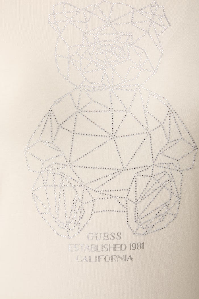 Guess t-shirt γυναικείο βαμβακερό με ελαστάν ROMY V6GI12.K3325 μπεζ