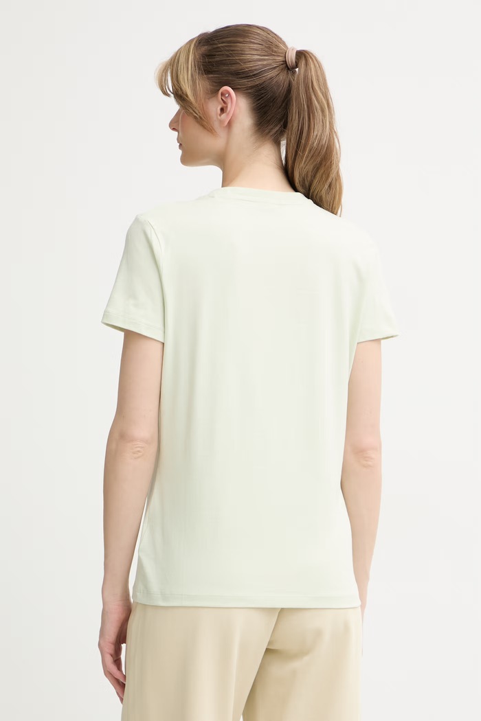 Îmbrăcăminte Guess tricou pentru femei, din bumbac cu elastan ROMY V6GI12.K3325 verde