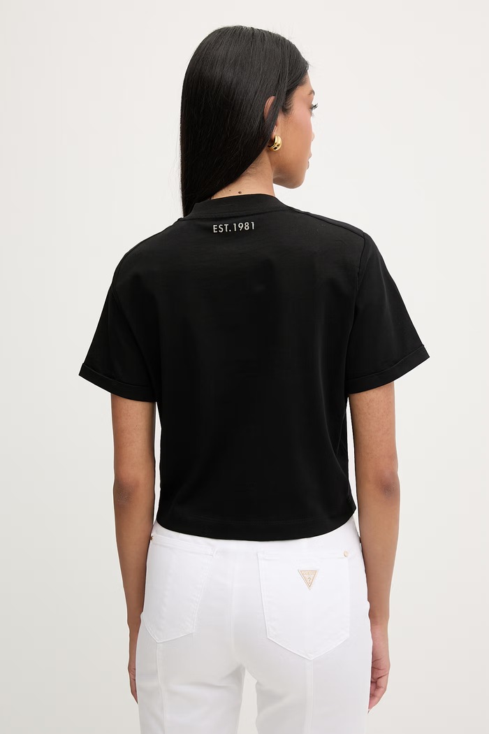 Îmbrăcăminte Guess tricou damski din bumbac MARINA W6GI06.K3018 negru