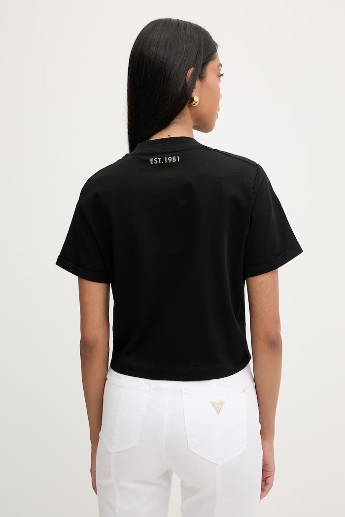 Îmbrăcăminte Guess tricou damski din bumbac MARINA W6GI06.K3018 negru
