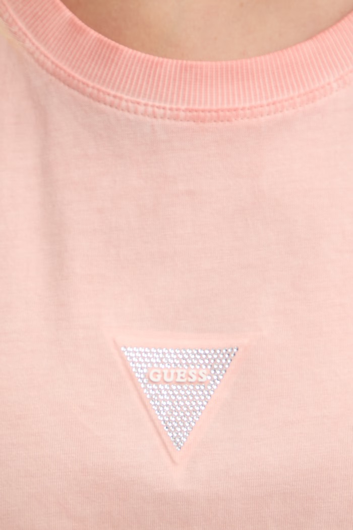 Guess βασικό t-shirt γυναικείο βαμβακερό πορτοκαλί W6GI10.K3025