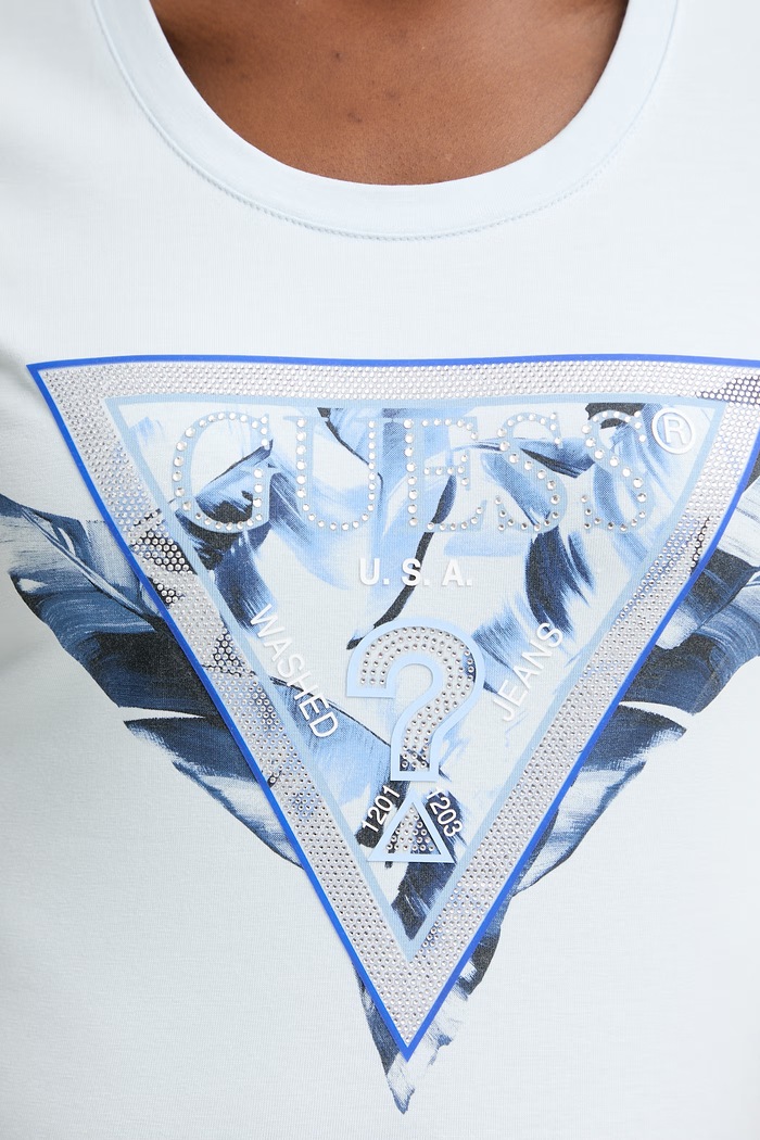 Guess tricou pentru femei, din bumbac cu elastan W6GI11.K3026 albastru