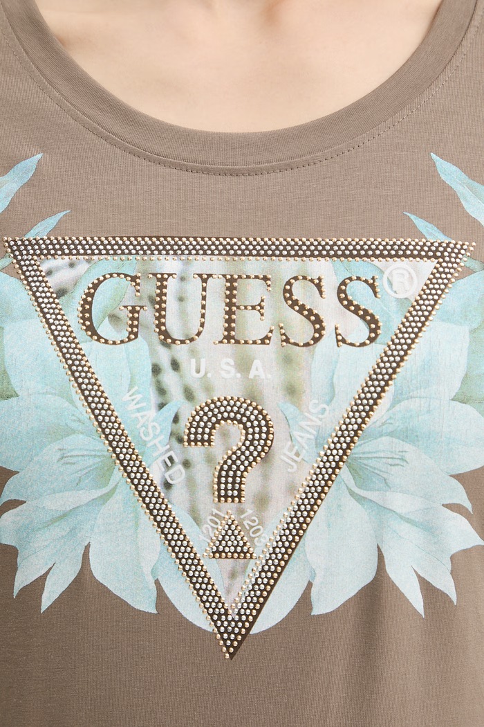 Guess tričko dámske W6GI12.K3027 hnedá
