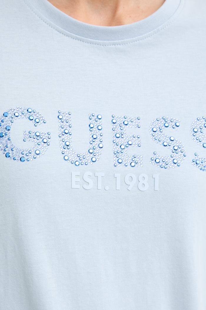 Guess tričko dámske bavlnené W6GI15.K3035 modrá