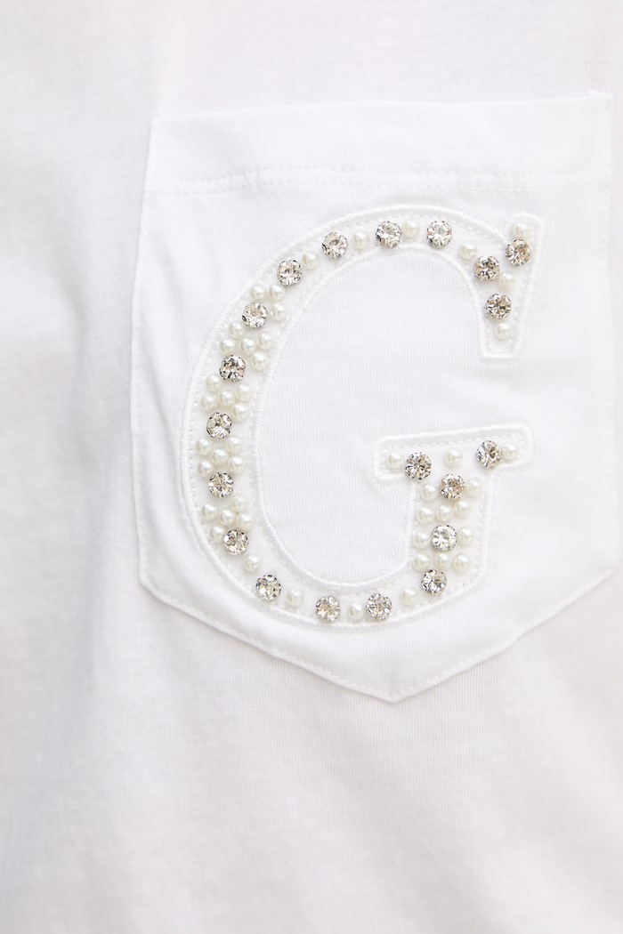 Guess T-shirt Γυναικείο Βαμβακερό W6GI17.K3037 λευκό