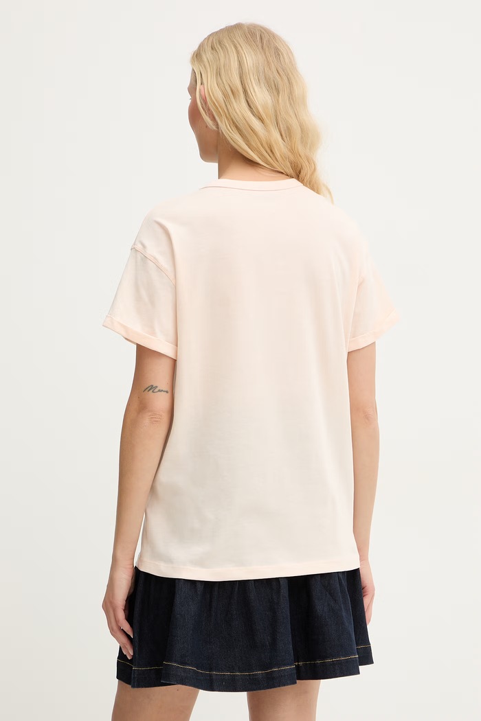 Ρούχα Guess T-shirt Γυναικείο βαμβακερό W6GI17.K3037 ροζ