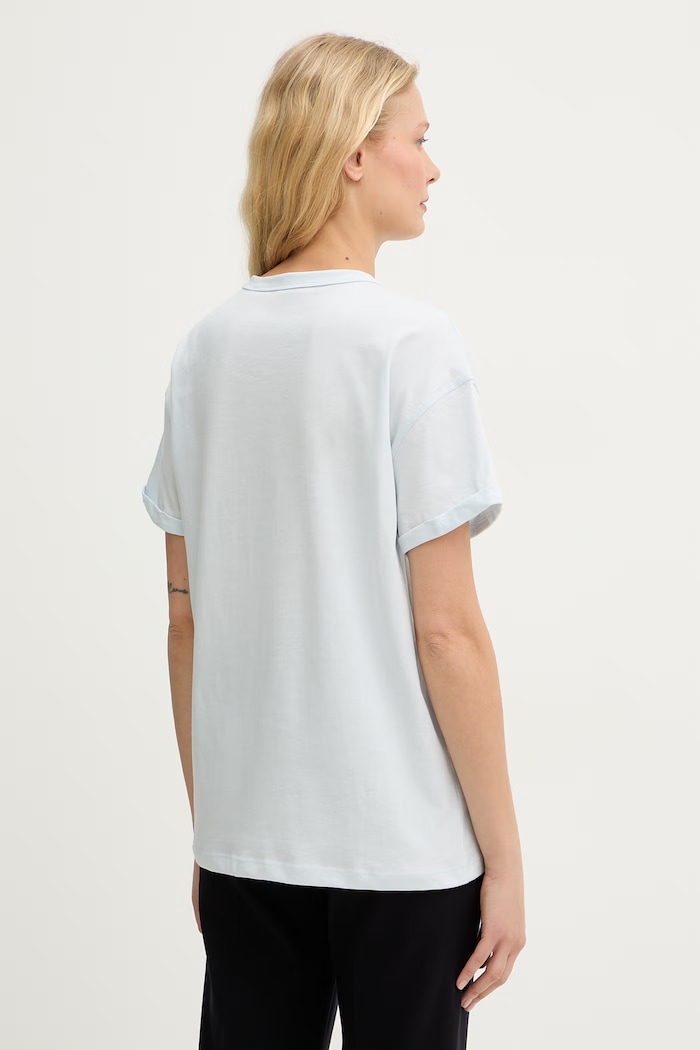 Ρούχα Guess t-shirt Γυναικείο βαμβακερό W6GI17.K3037 μπλε