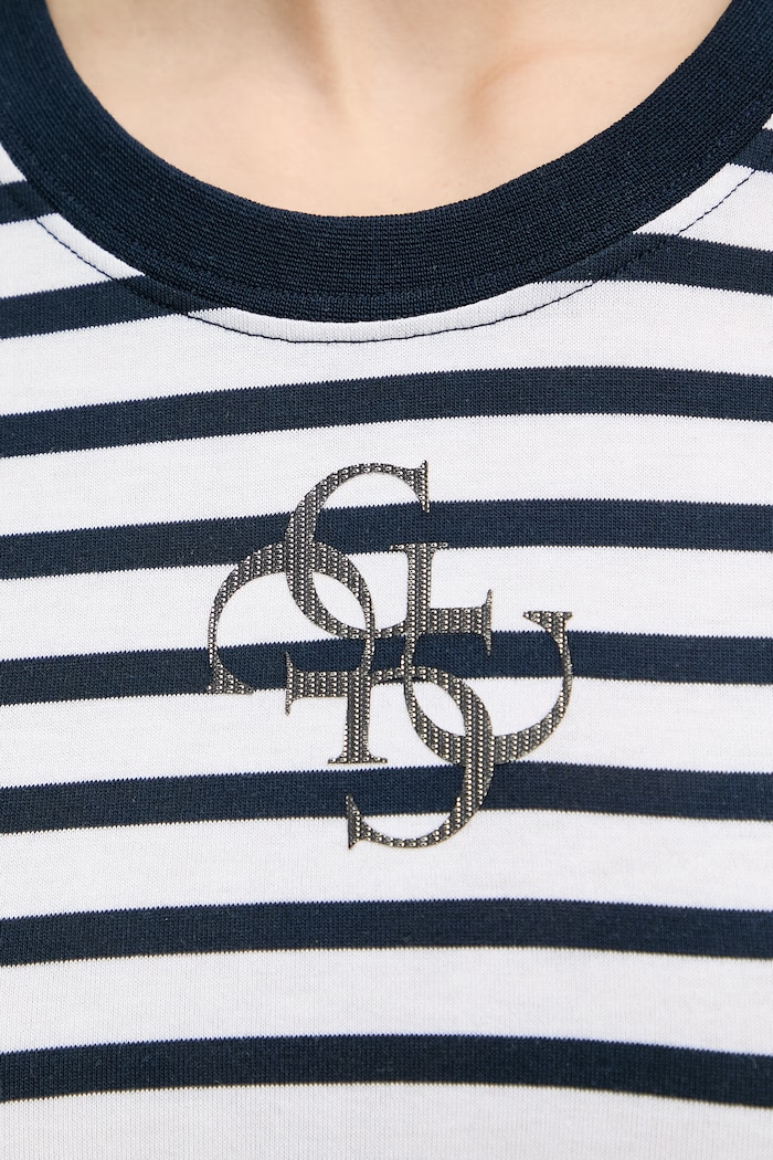 Guess t-shirt basic damski z modalem W6GI18.K3040 granatowy