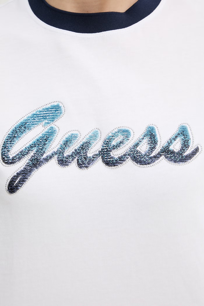 Guess tričko dámske bavlnené W6GI31.K3224 biela