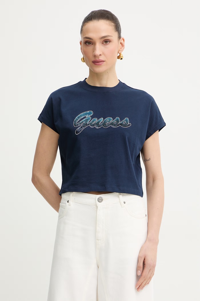 Guess tričko dámske bavlnené tmavomodrá W6GI31.K3224