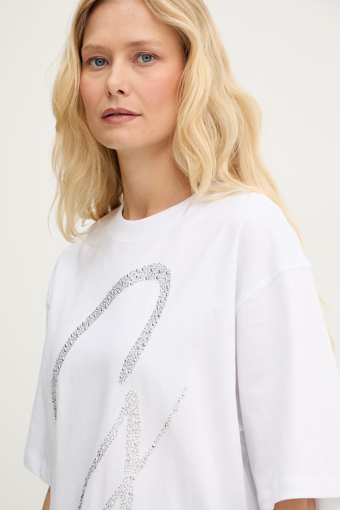 Guess T-shirt Γυναικείο βαμβακερό λευκό W6GI39.K3478