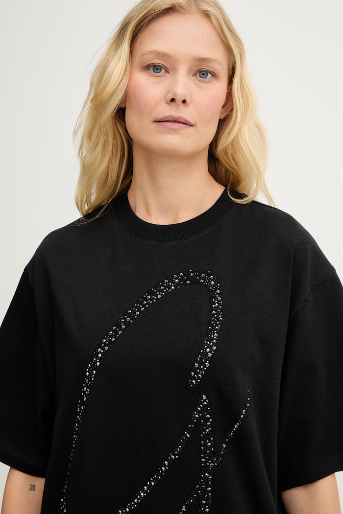 Guess t-shirt γυναικείο βαμβακερό μαύρο W6GI39.K3478